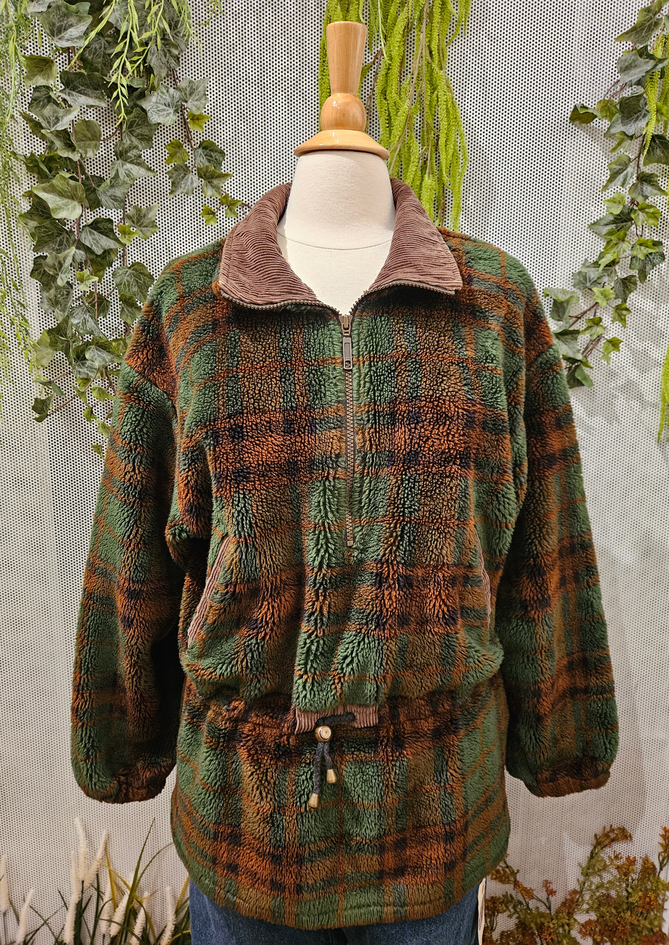 1990’s Plaid Fleece Pullover