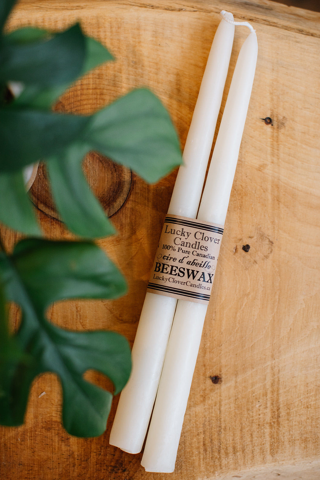 Ivory Beeswax Tapers (8” or 12”)