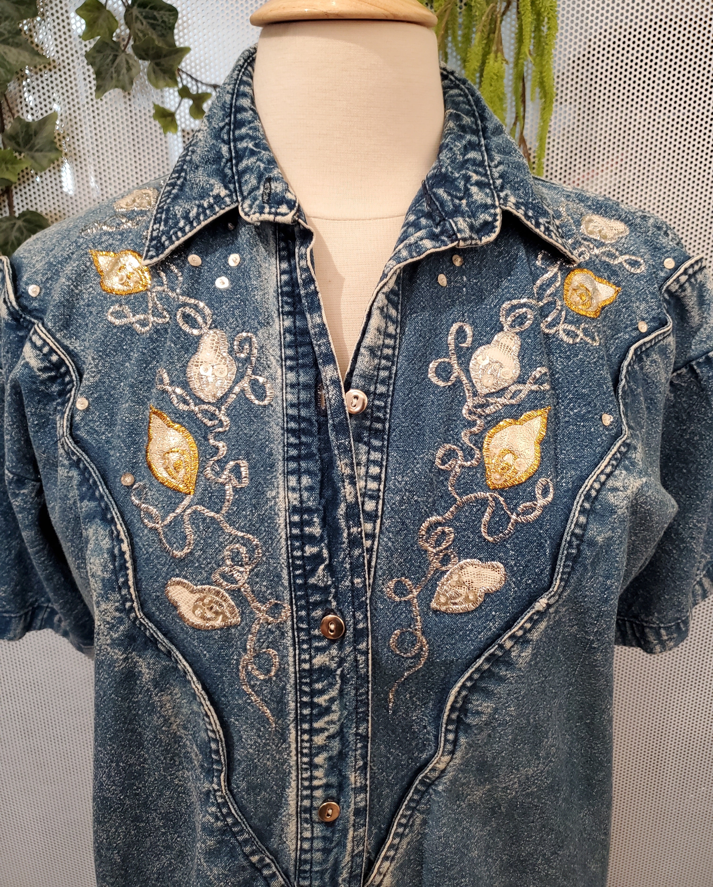 1980’s Embroidered Denim Shirt
