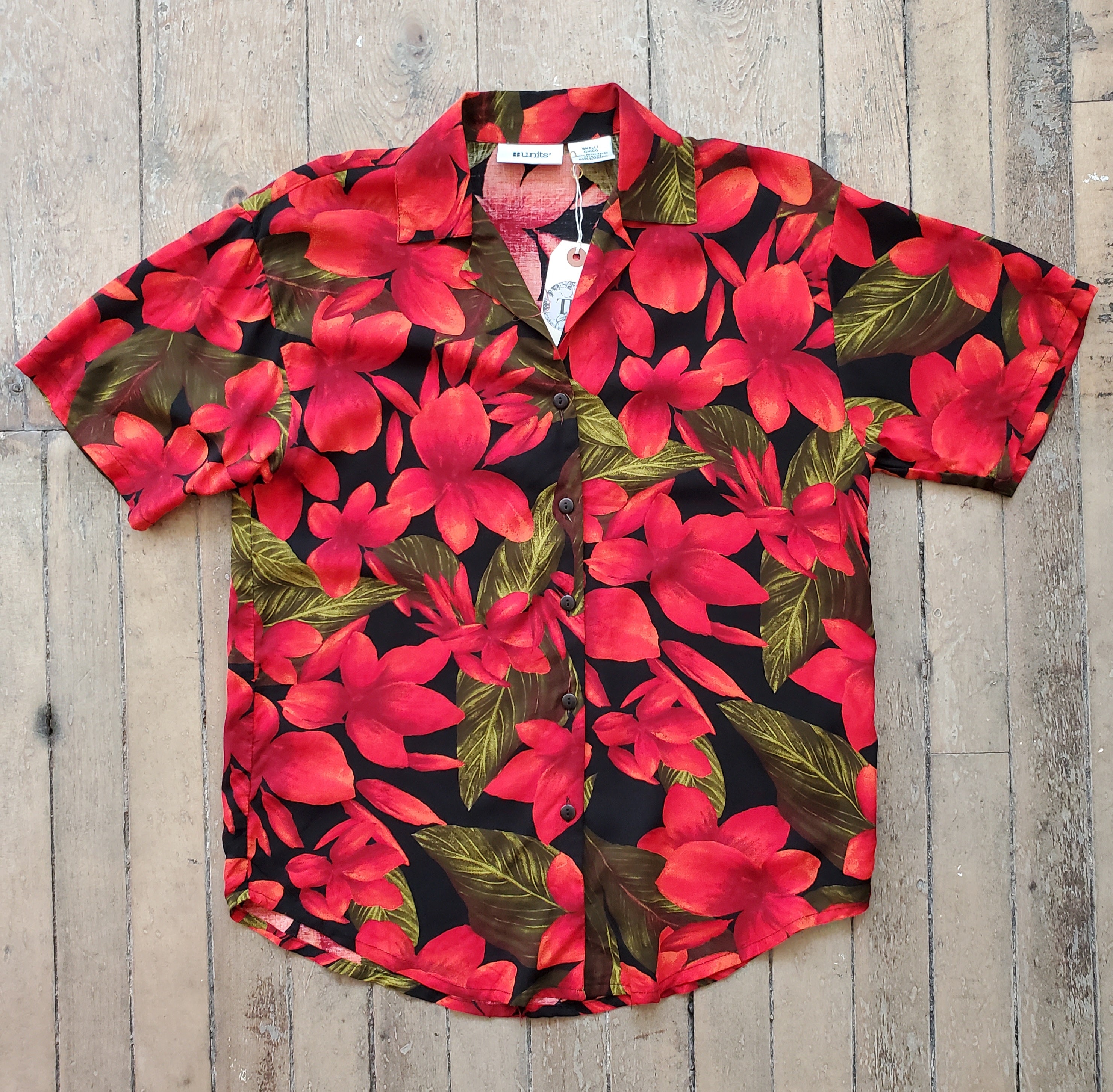 1990’s Red Floral Shirt