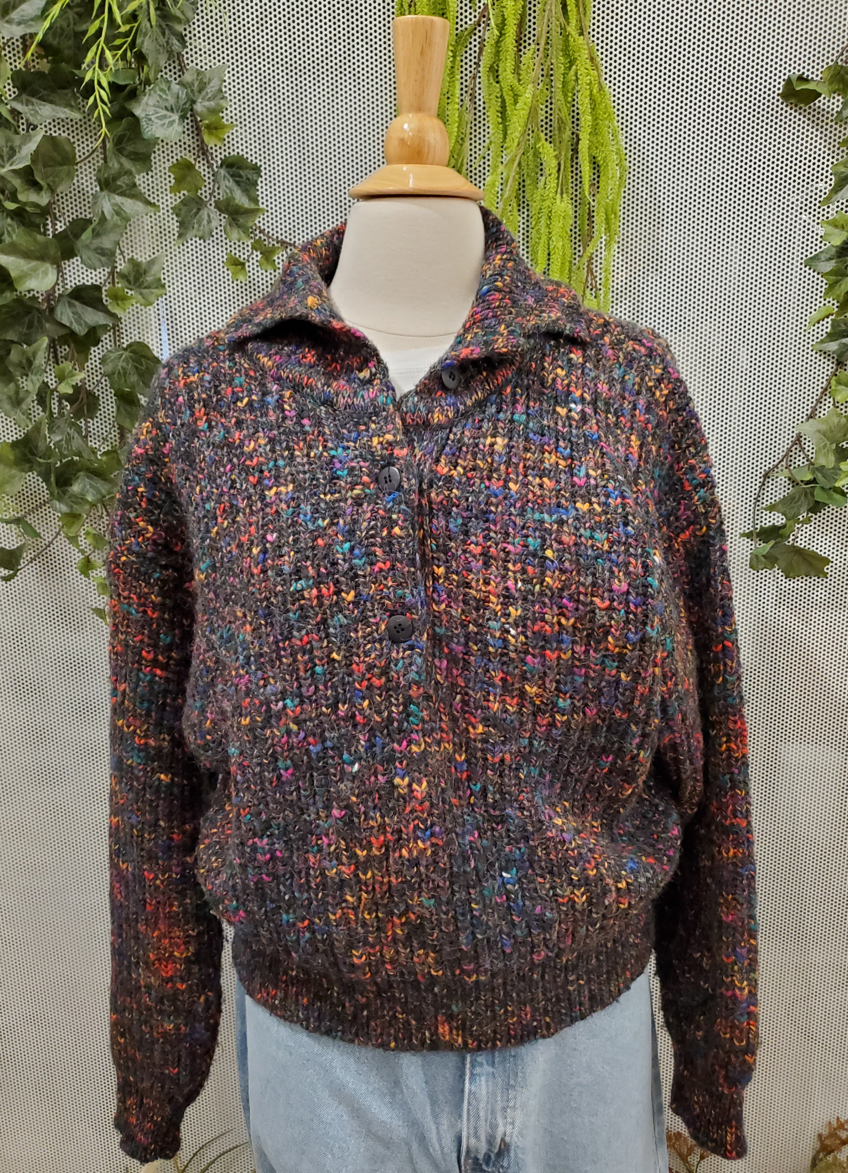 1990’s Speckled Henley Sweater