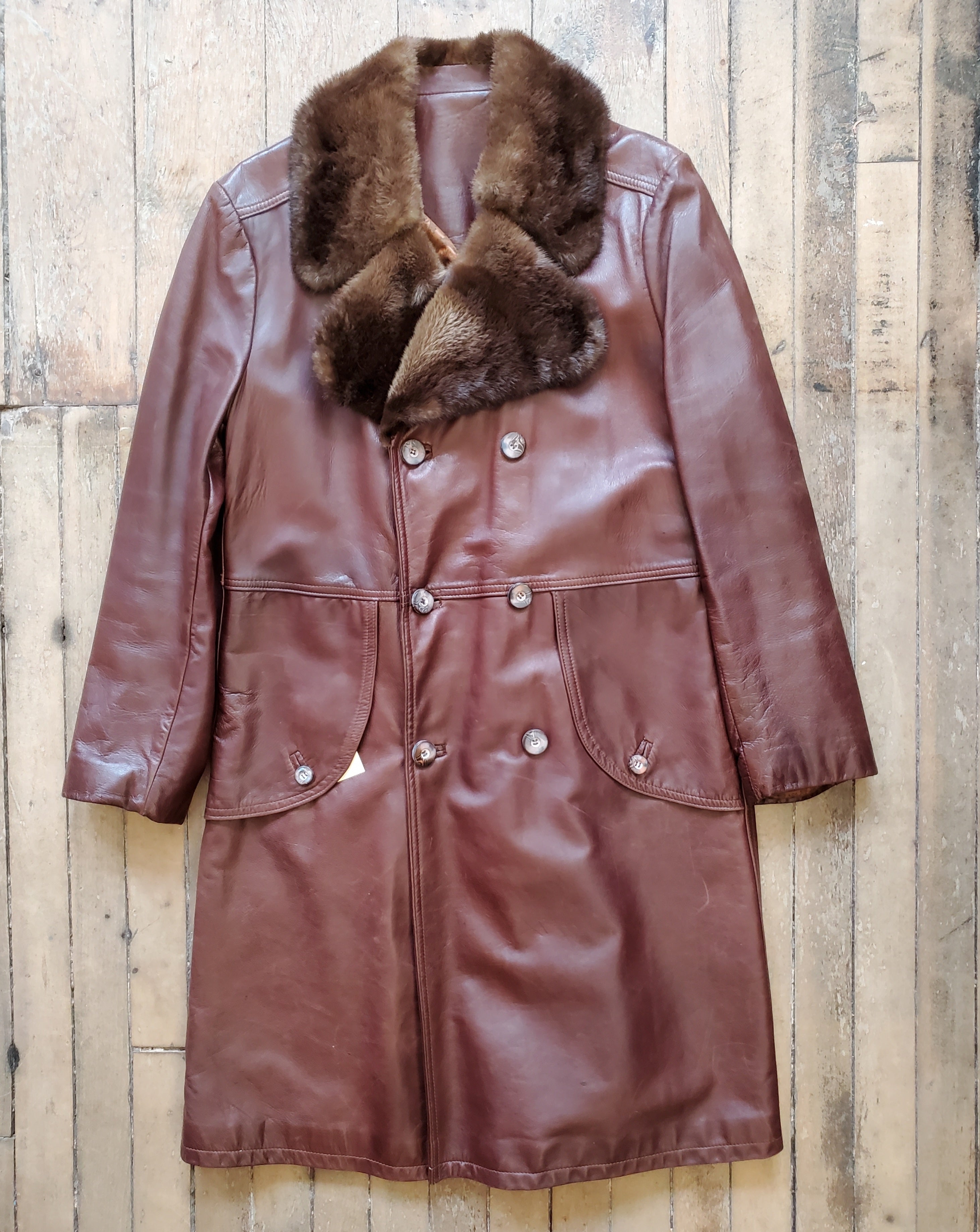 1970’s Leather Pea Coat