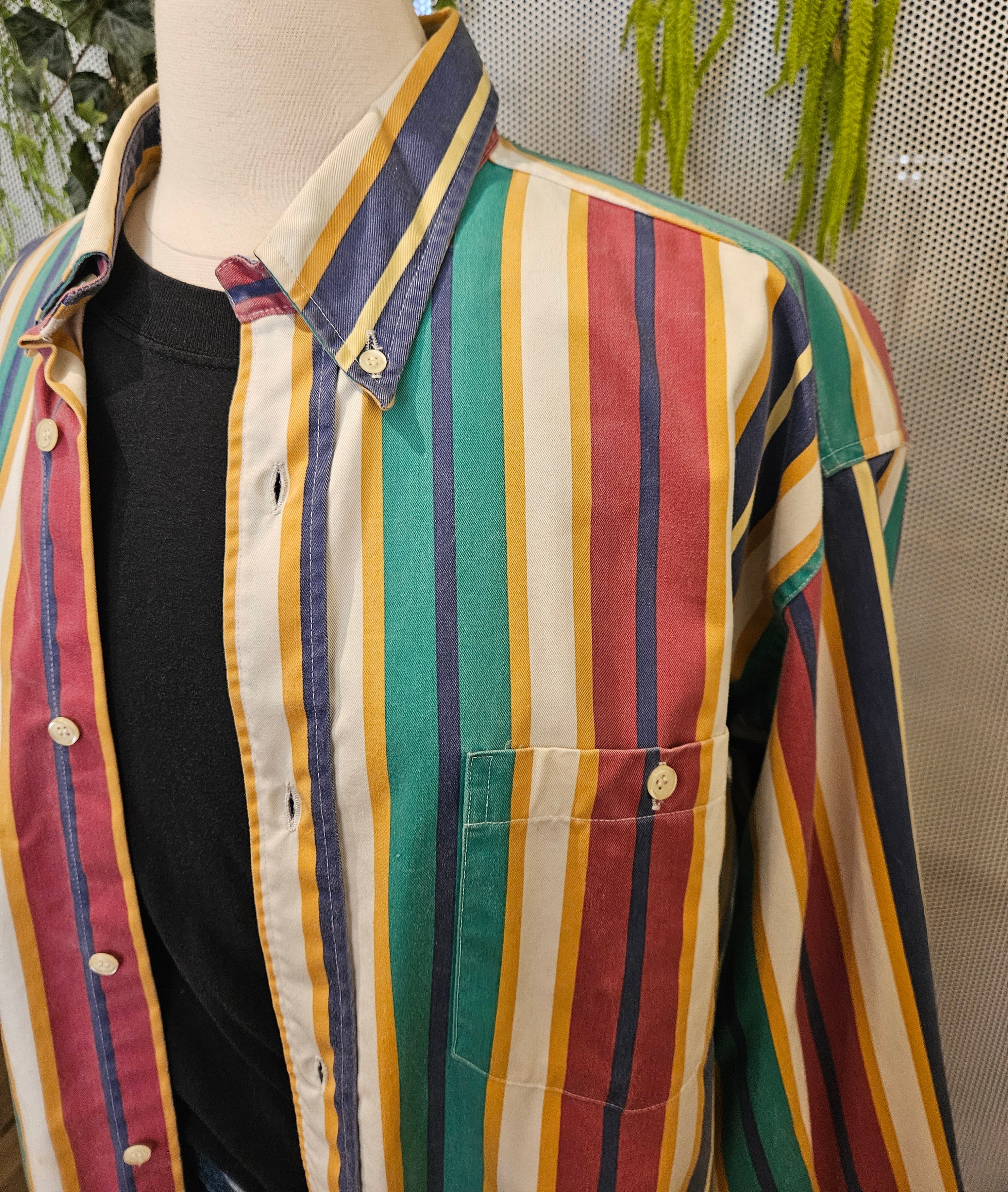 1990’s Striped Button Down Shirt