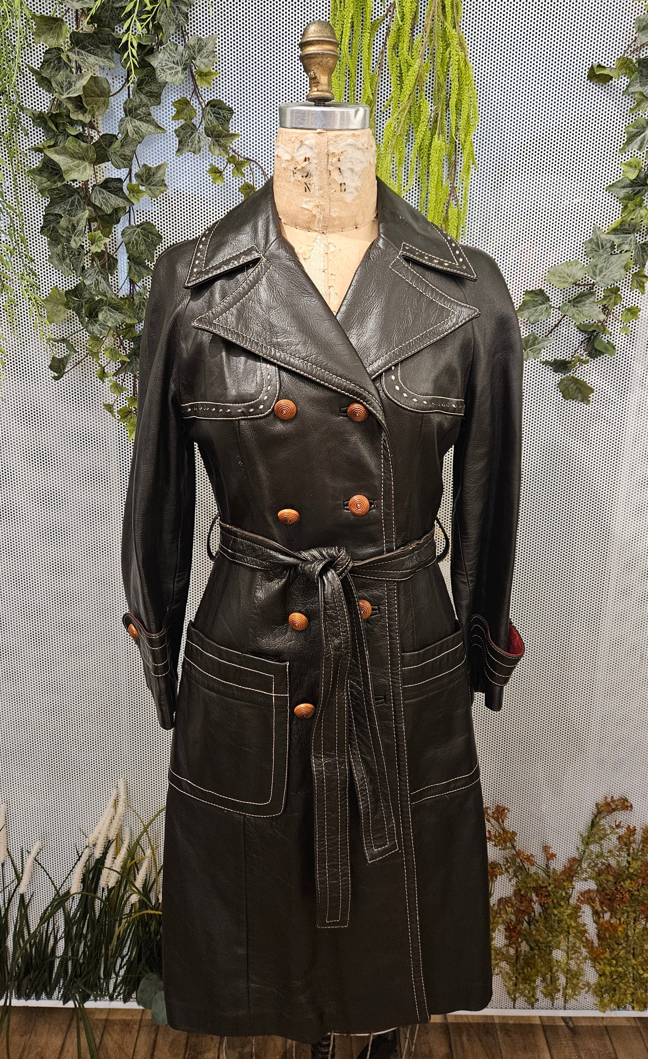 1970’s Brown Leather Coat