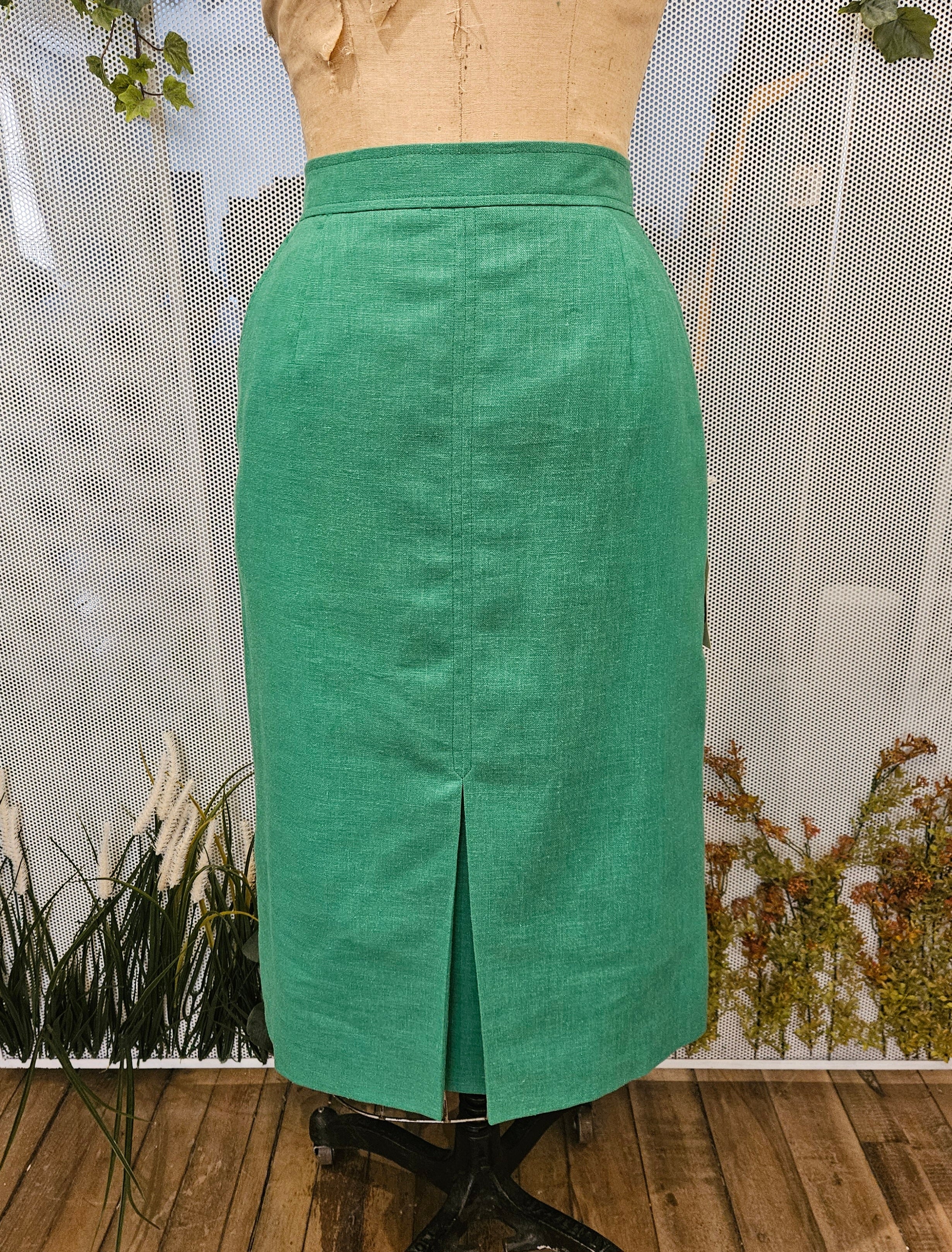 1980’s Linen Green Skirt
