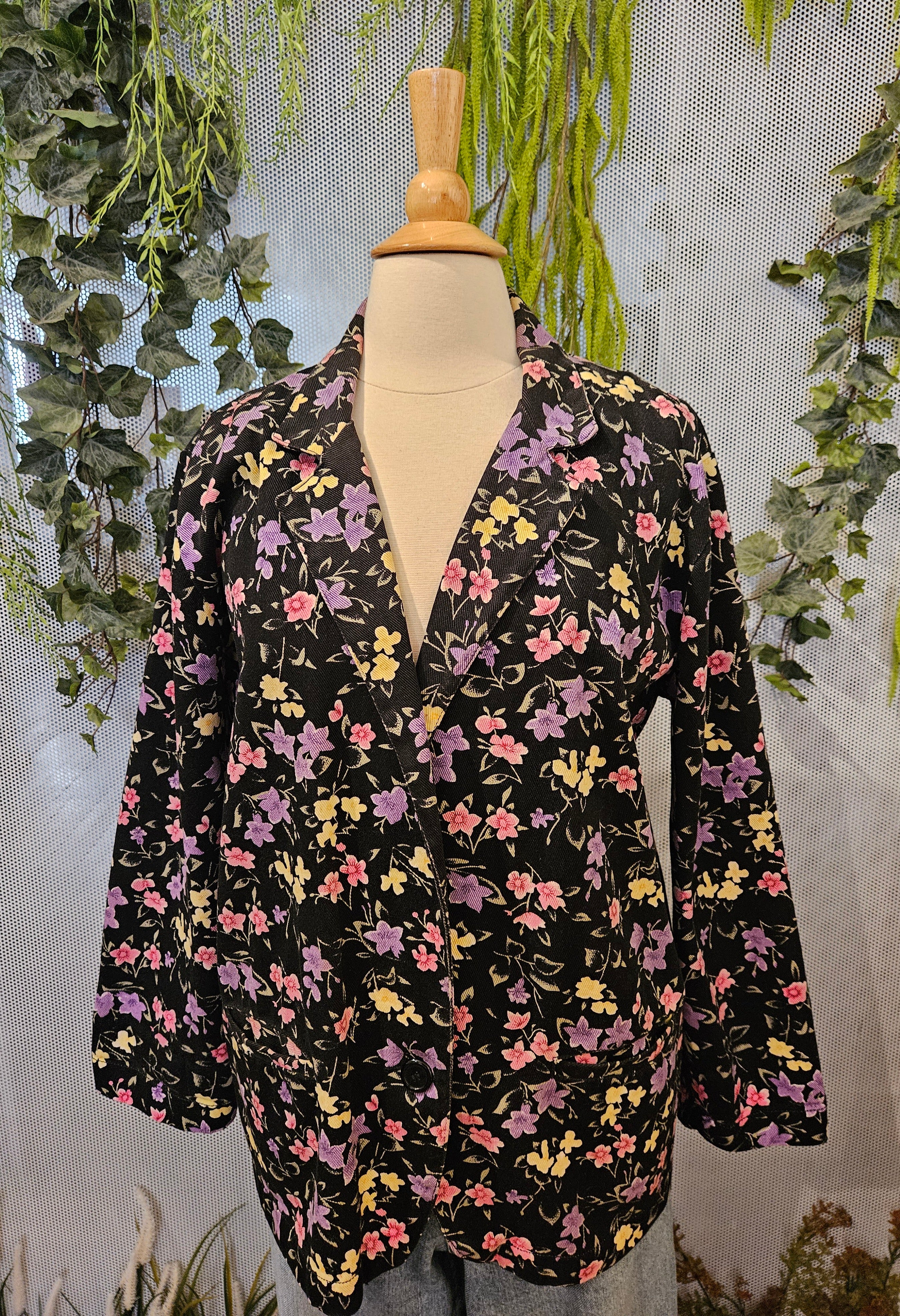 1990’s Floral Denim Blazer