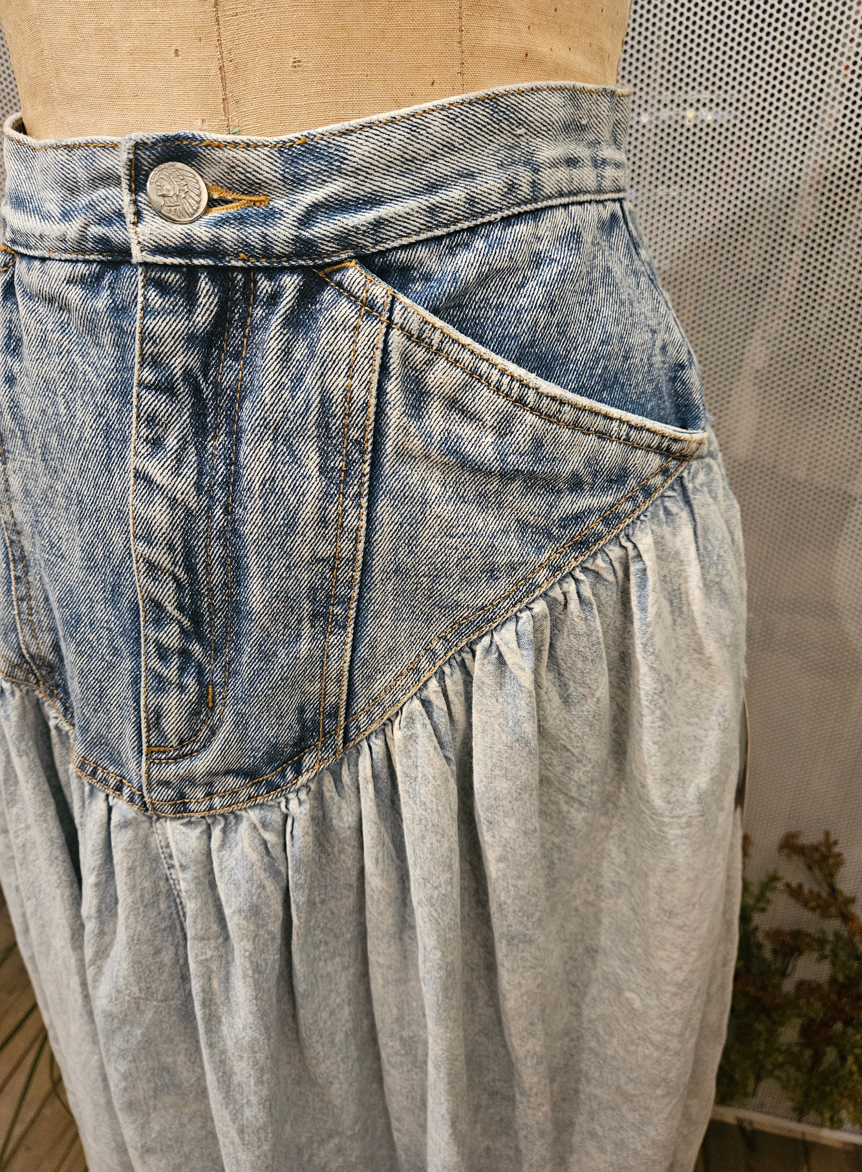 1980’s Acid Wash Denim Skirt