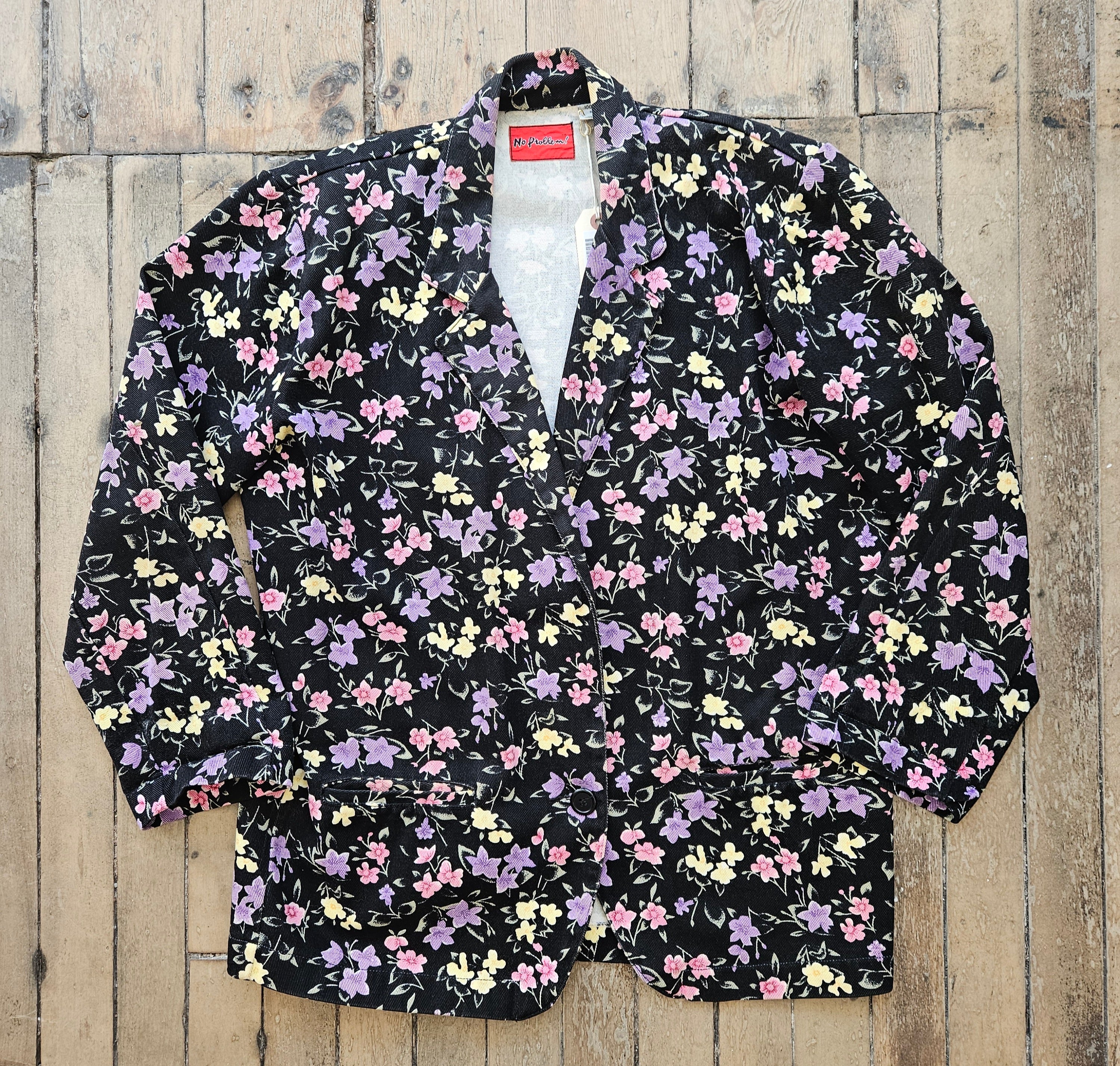 1990’s Floral Denim Blazer