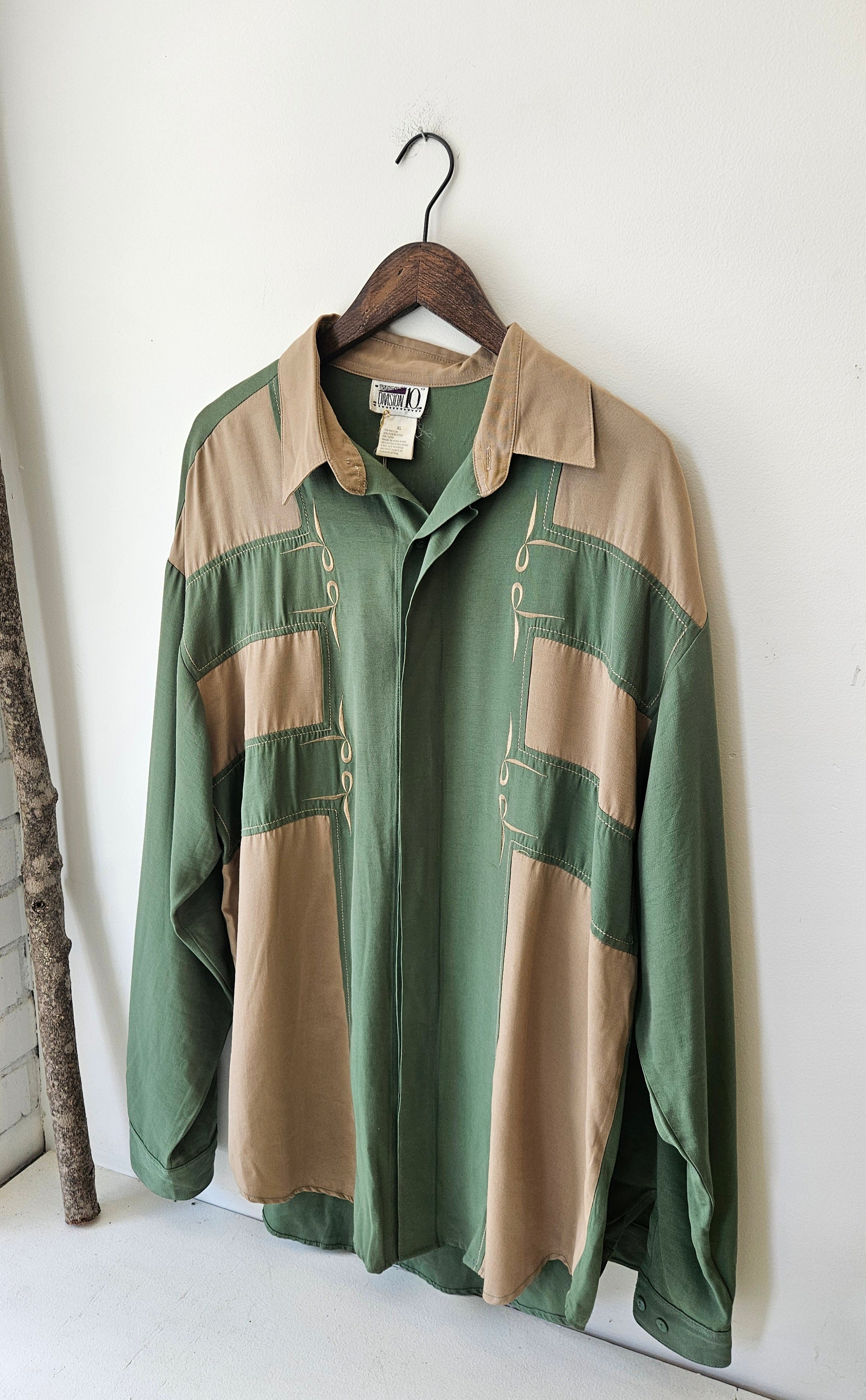 1980’s Green & Beige Shirt