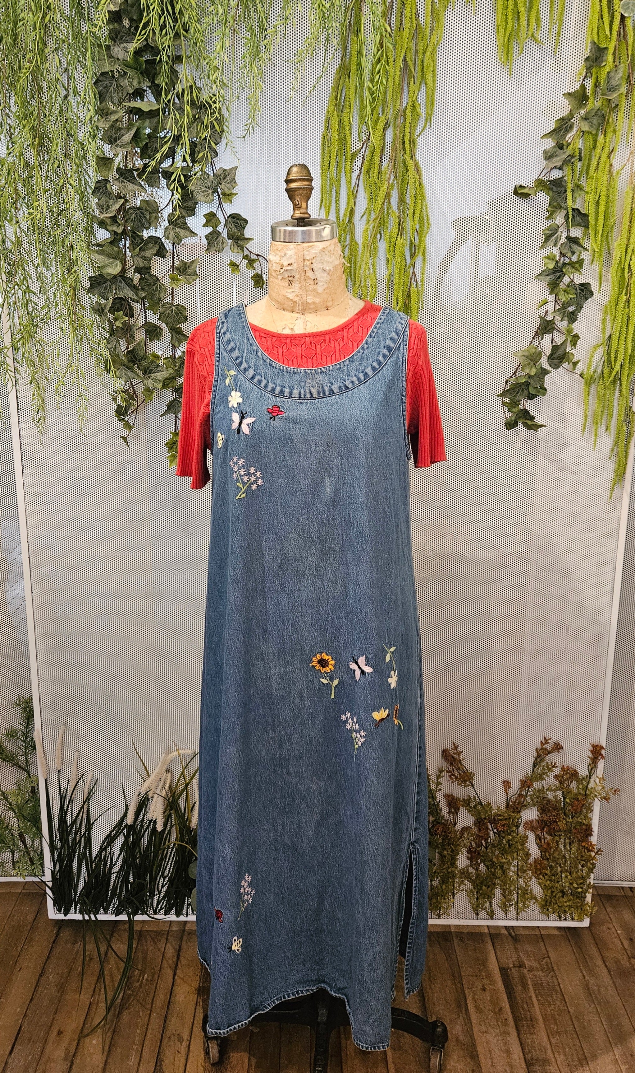 1990’s Denim Embroidered Dress