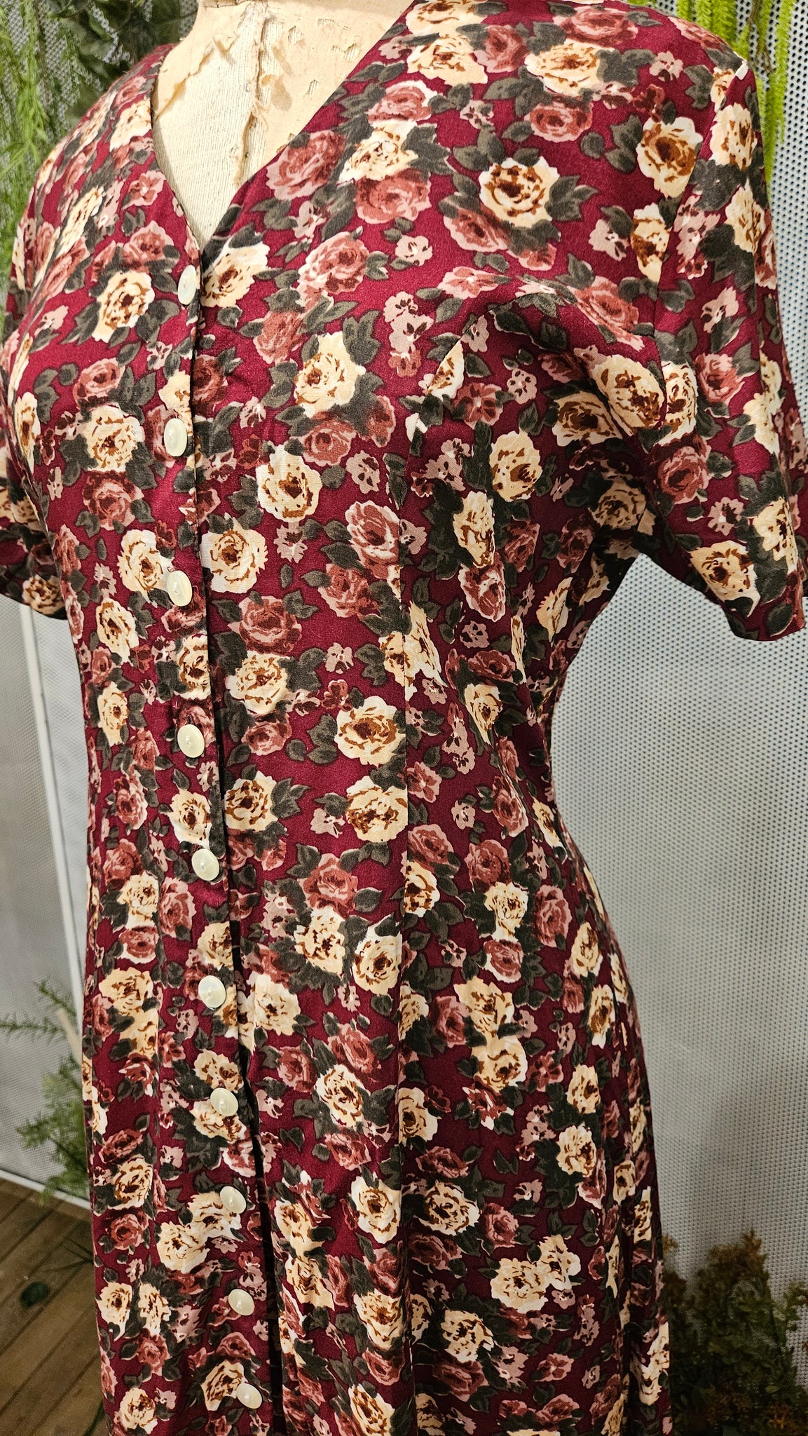 1990's Floral Maxi Dress Tall Birches 1990's Floral Maxi Dress Tall Birches