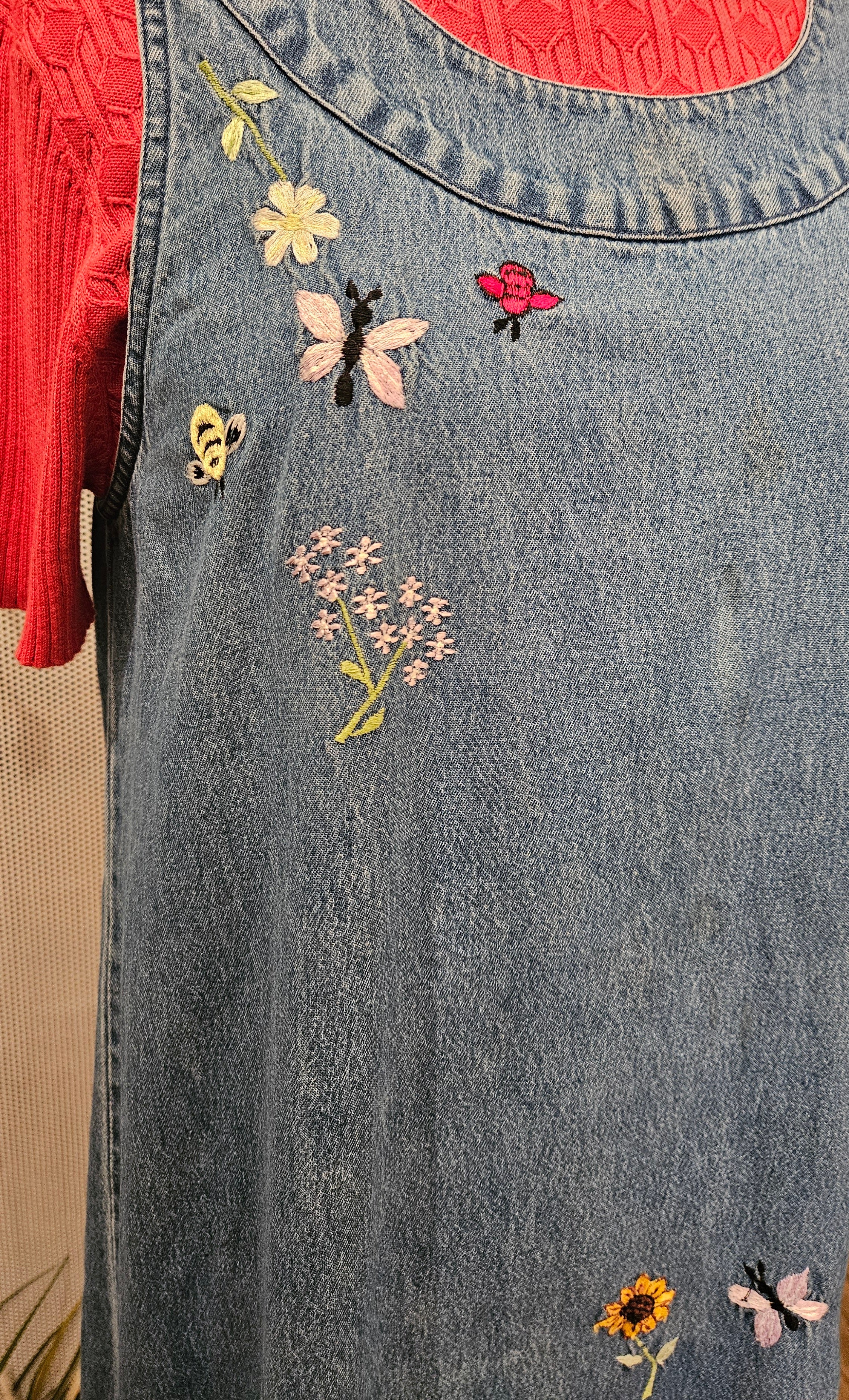 1990’s Denim Embroidered Dress