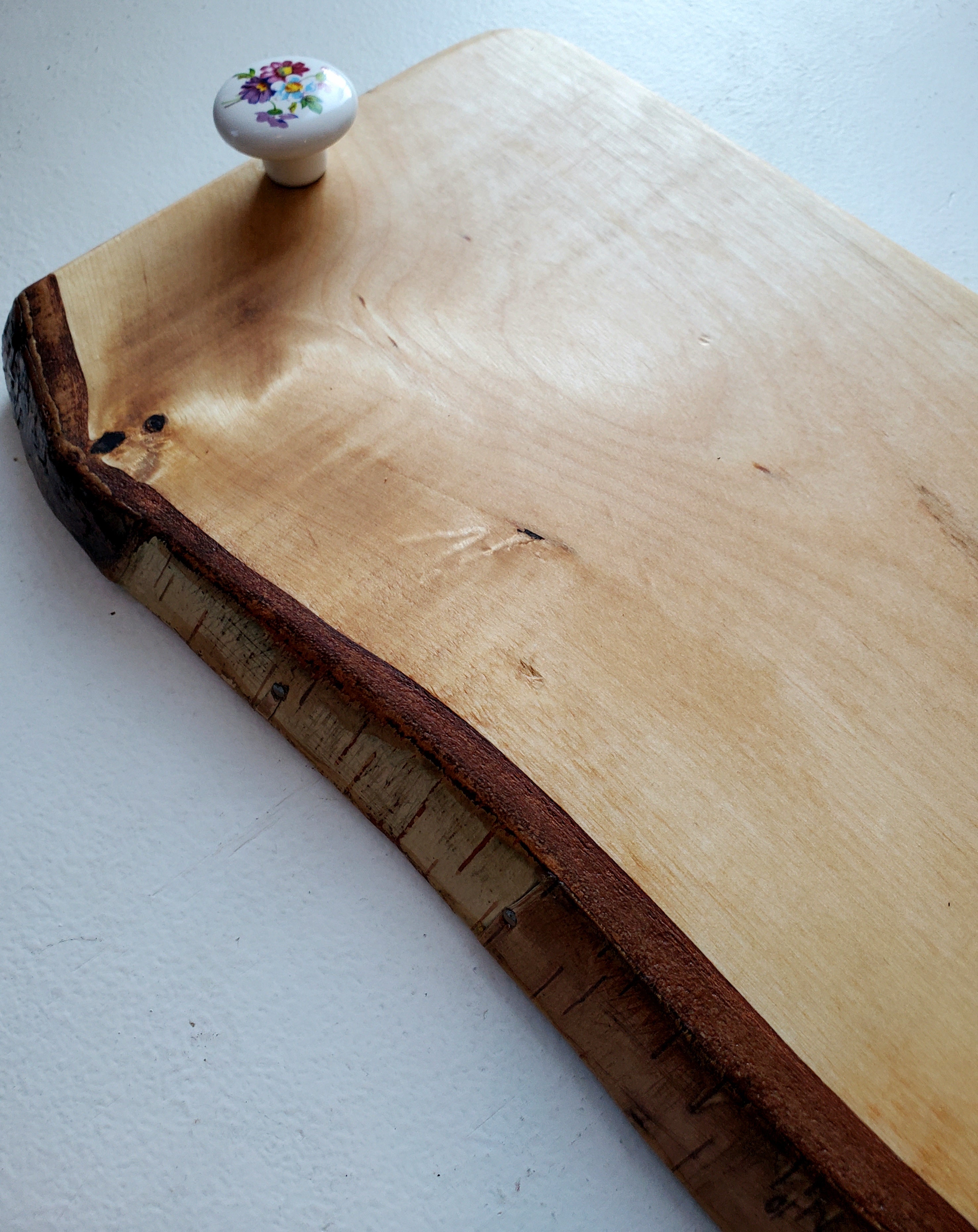 Serving Board with Floral Handles