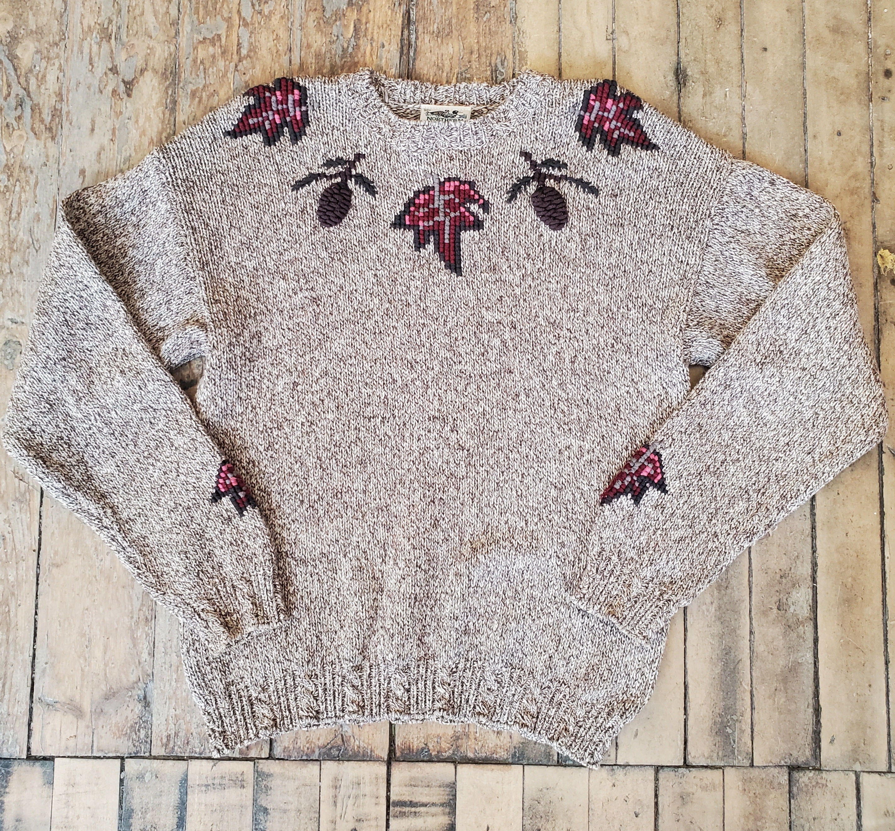 Beige/Brown Crewneck Sweater
