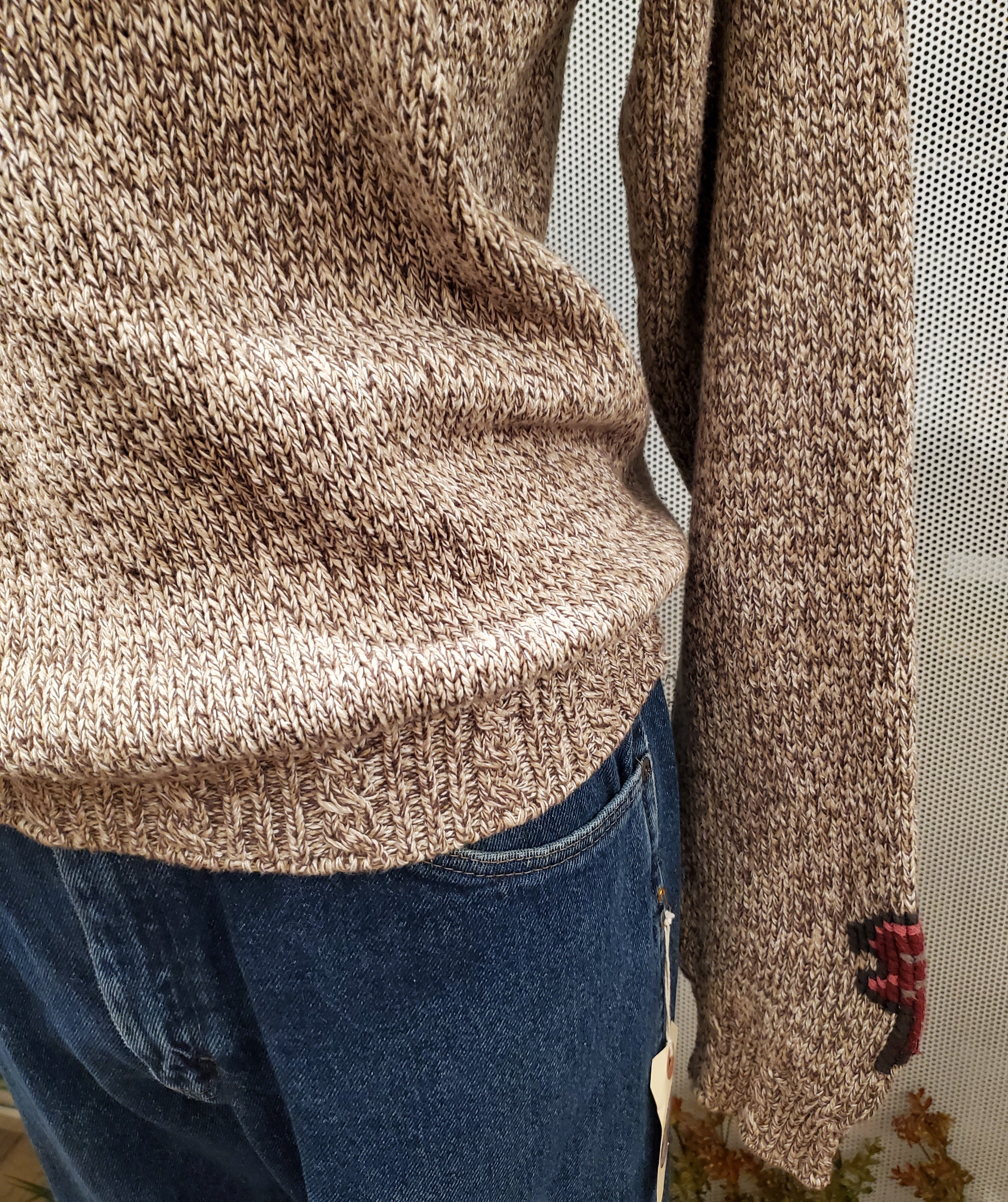 Beige/Brown Crewneck Sweater