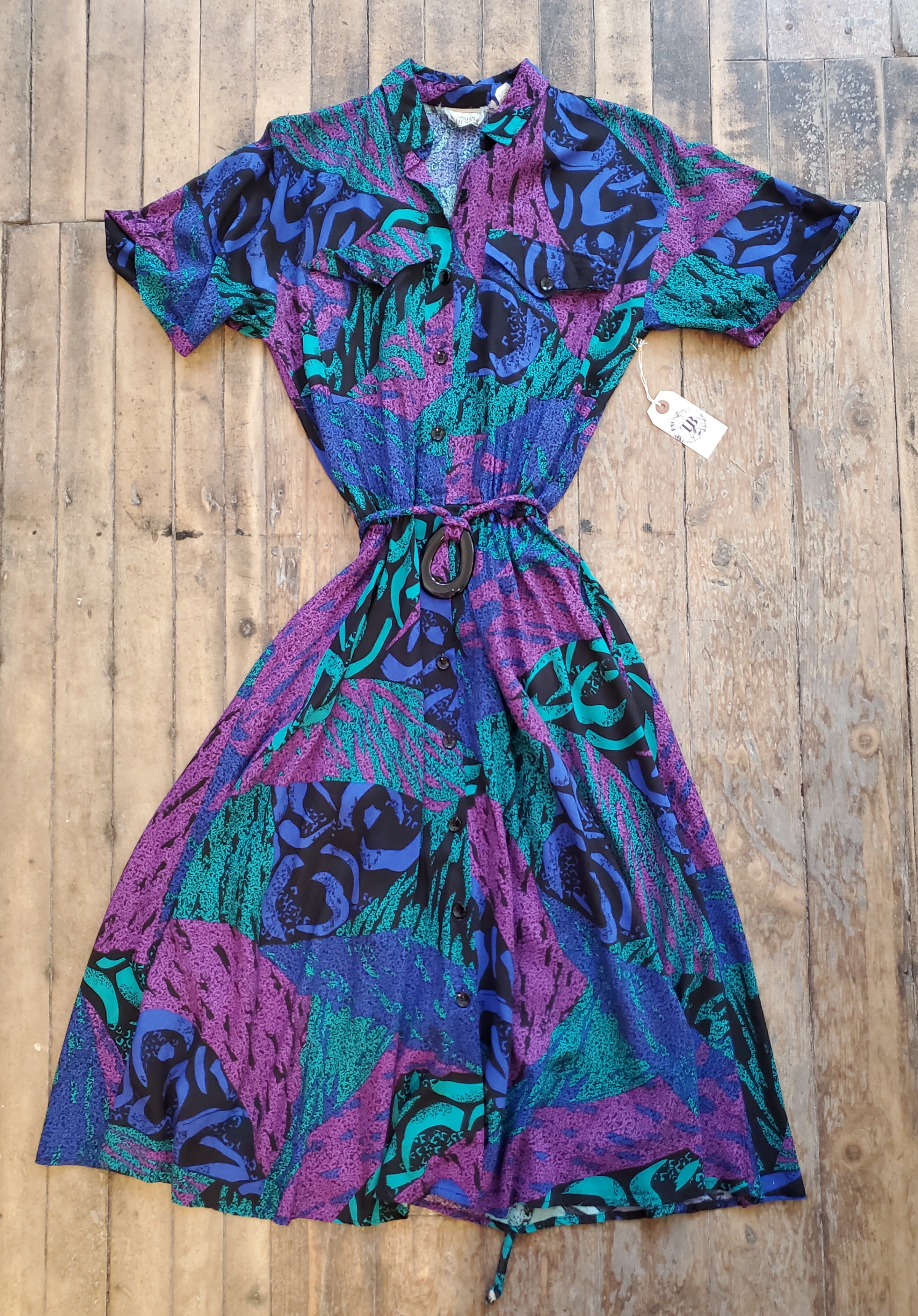 1980’s Abstract Patterned Dress
