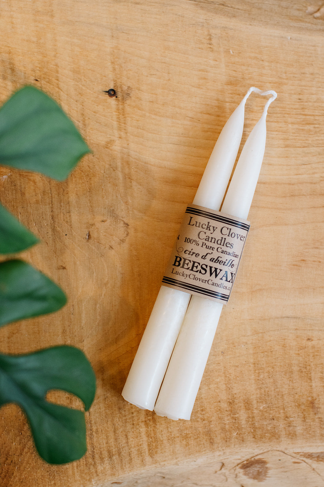 Ivory Beeswax Tapers (8” or 12”)